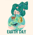 earth day design for card poster banner vector image