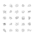 marine life icon set vector image vector image