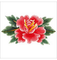 watercolor floral vignette vector image