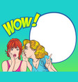 women telling gossip and wow vector image