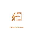 emergency door concept 2 colored icon simple line vector image vector image
