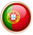 round badge for portugal flag vector image