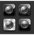 camera apps icon set vector image vector image