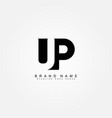 initial letter up logo - simple business vector image