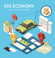 on demand work composition vector image