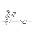 volleyball player girl woman abstract vector image