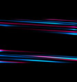 abstract blue and red neon lighting speed blurred vector image
