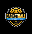 basketball club logo design template vector image