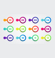 colorful liquid bullet point set vector image vector image