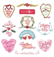 wedding emblems setinvitationslabelsdecor vector image