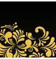 gold glitter floral invitation card vector image