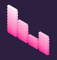 isometric wave chart colorful infographic design vector image vector image