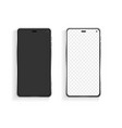 realistic detailed 3d different smartphone empty vector image