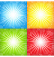 sunburst and bokeh set vector image