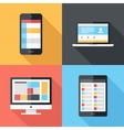 flat icons vector image vector image