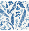 Seamless floral pattern in vintage style Leaves an