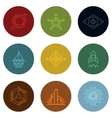 minimal geometric vintage labels on color vector image vector image