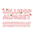 candy alphabet on white background vector image