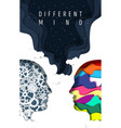 different types human mind poster paper vector image vector image