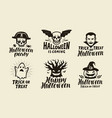 halloween of labels holiday symbol vector image vector image
