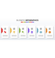 infographics design template and icons with 6 vector image