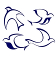 bird icon set vector image