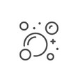 bubbles and foam line outline icon vector image vector image