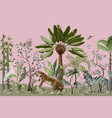 pattern in chinoiserie style with tiger heron vector image vector image