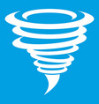 tornado icon white vector image