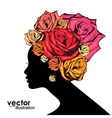 woman face silhouette vector image
