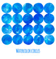 blue watercolor circle vector image