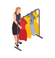 isometric clothing store vector image vector image