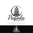 multilevel pagoda design vector image vector image