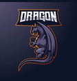 dragon mascot logo design vector image