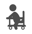 baby in walker pictograph flat icon isolated vector image vector image