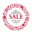 christmas sale banner hand drawn holiday vector image