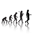 evolution silhouette people darwin s theory vector image