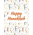 happy hanukkah card with exploding party popper vector image