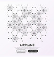 airplane concept in honeycombs vector image