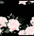 beige roses with herbs and eucalyptus vector image vector image