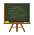 empty green chalkboard with wooden frame vector image