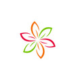 flower colorful abstract beauty logo vector image