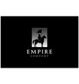 horseback knight silhouette horse warrior logo vector image vector image
