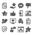 review icons set on white background vector image vector image