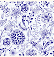 seamless summer doodle vector image