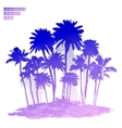 vintage of the island in ocean vector image vector image