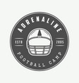 vintage rugby and american football labels vector image vector image