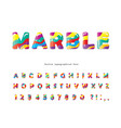 colorful artistic font marble texture creative vector image