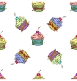 cupcake colorful pattern vector image vector image
