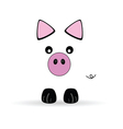 cute little pig vector image